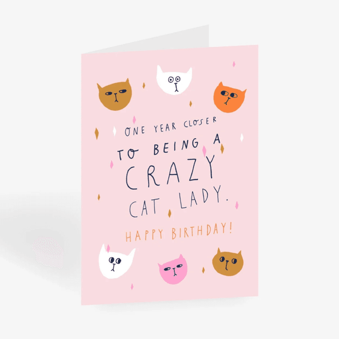 Hovedbilde Cat Lady Gratulasjonskort 