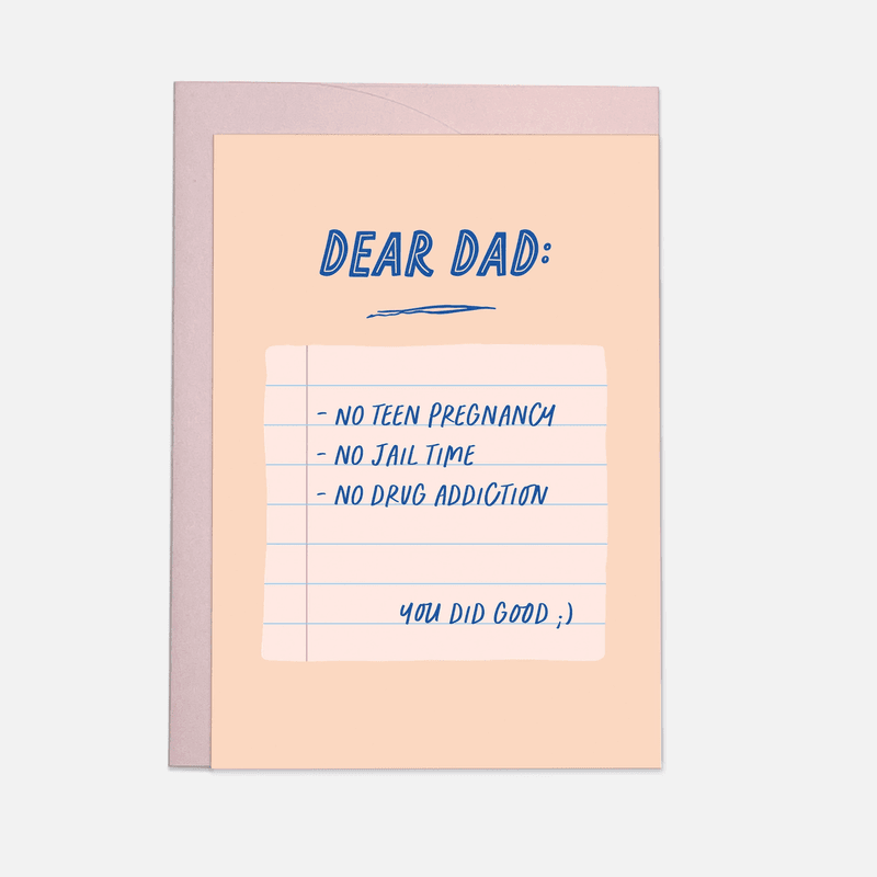 Dear Dad Gratulasjonskort