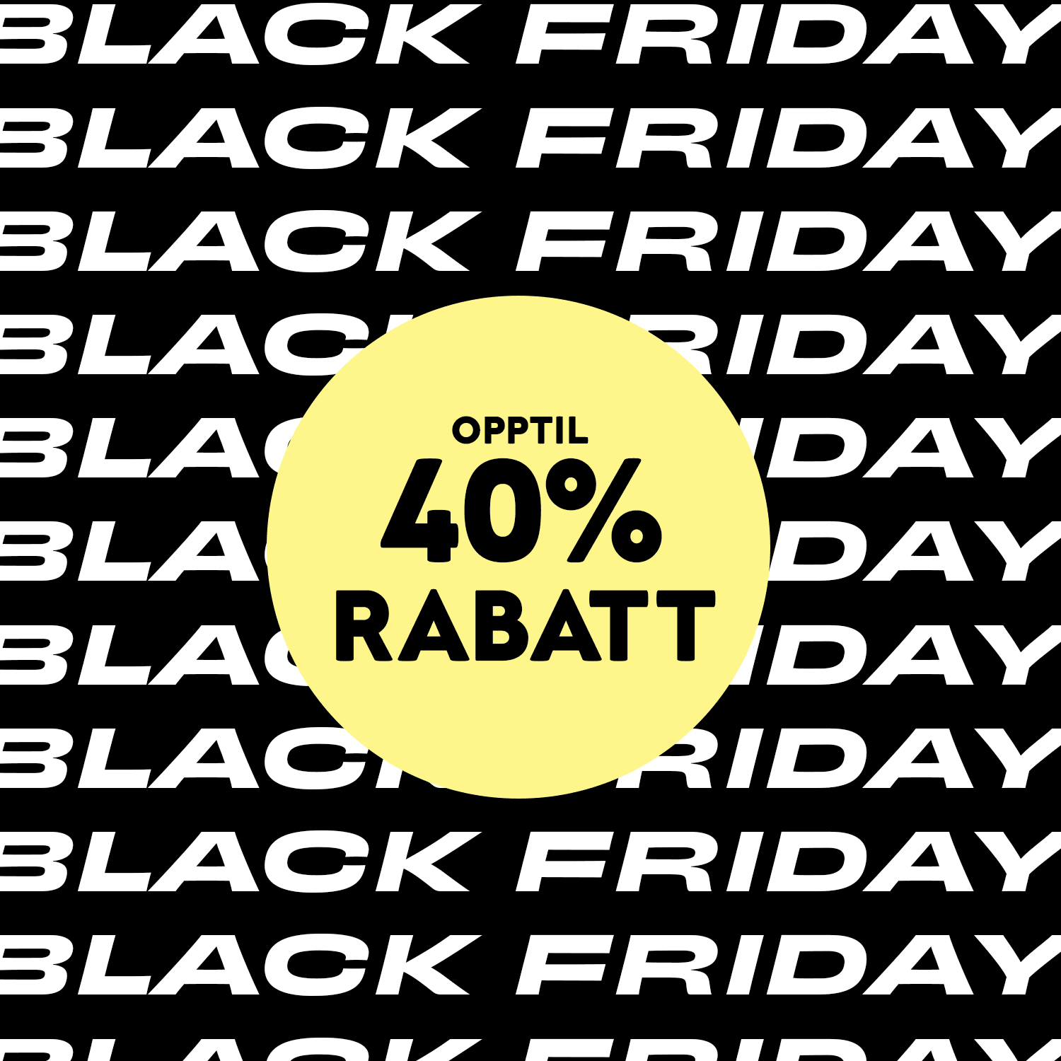 Under black week 2025 kjører vi opptil 40% rabatt på sokker